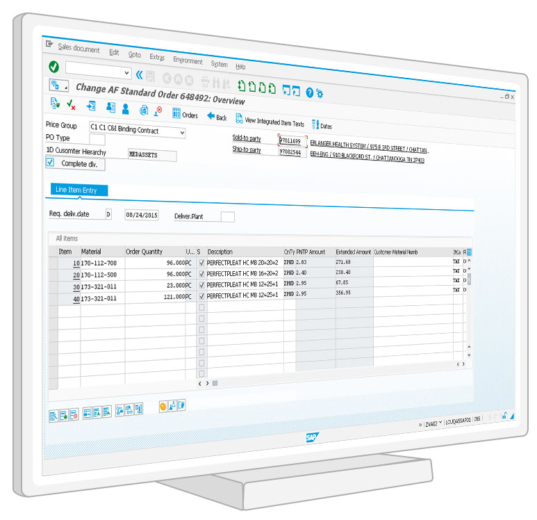 Desktop - Create SAP Sales Order Overview