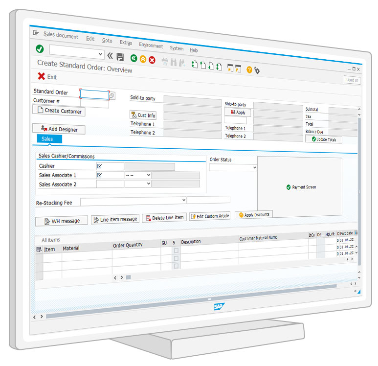 Desktop - Create SAP Sales Order Overview