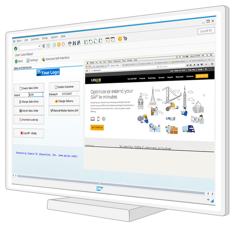 Liquid UI for SAP GUI - SAP SD - Dashboard