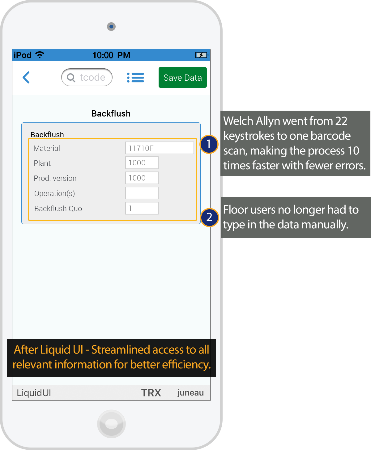 Liquid UI for iOS - SAP MM - Barcode Scanning