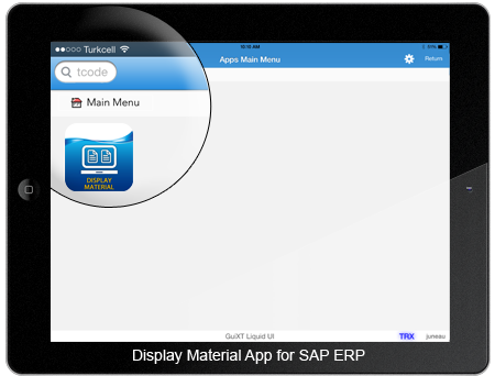 Display Material App Home Screen