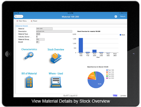 View Material Details by Stock Overview