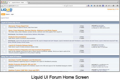Liquid UI Forum Home Screen