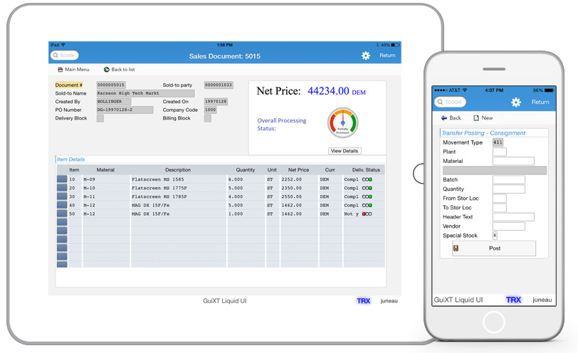 Sales Document and Transfer Posting on iOS