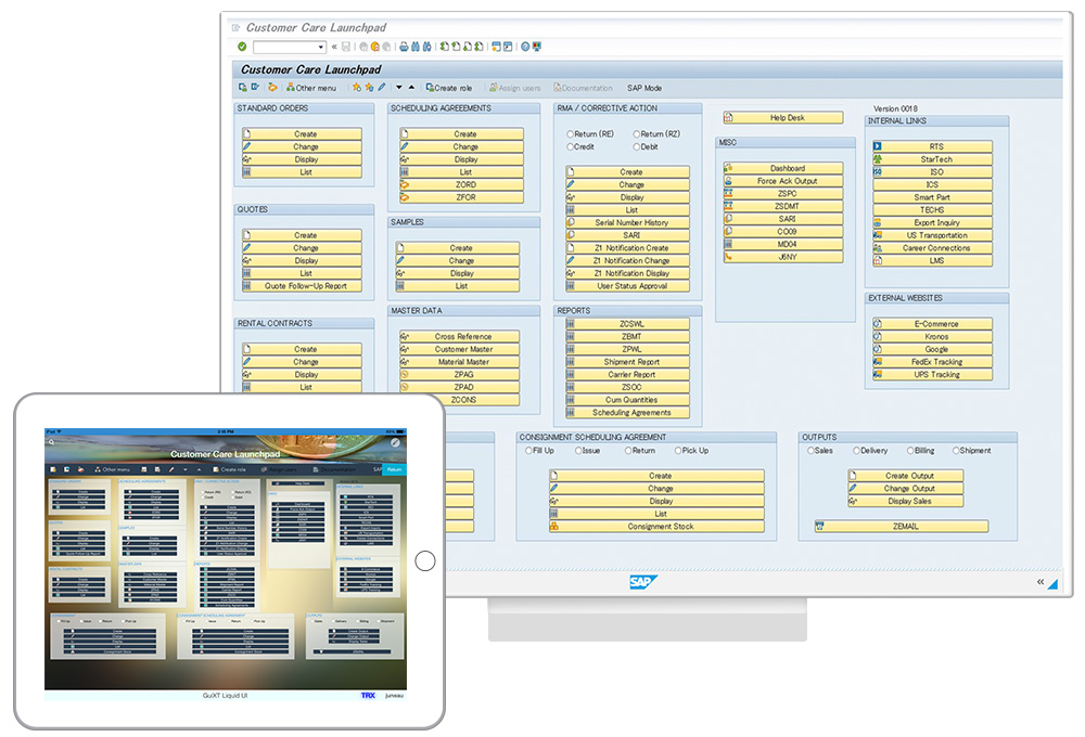 Launchpad on iOS and SAP GUI