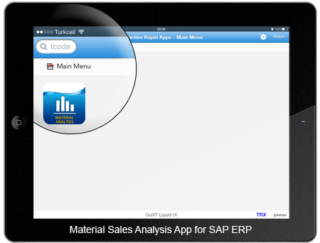 Material Sales Analysis App Home Screen